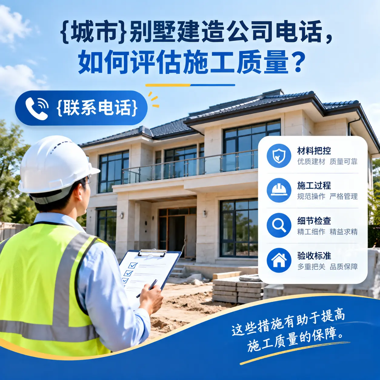 从江别墅建造公司电话，如何评估施工质量？